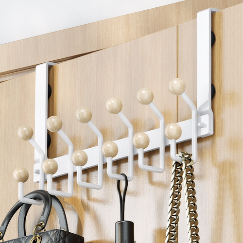 门后挂钩挂衣架5.5cm厚门 免打孔卧室门上衣服收纳架加长款衣帽钩