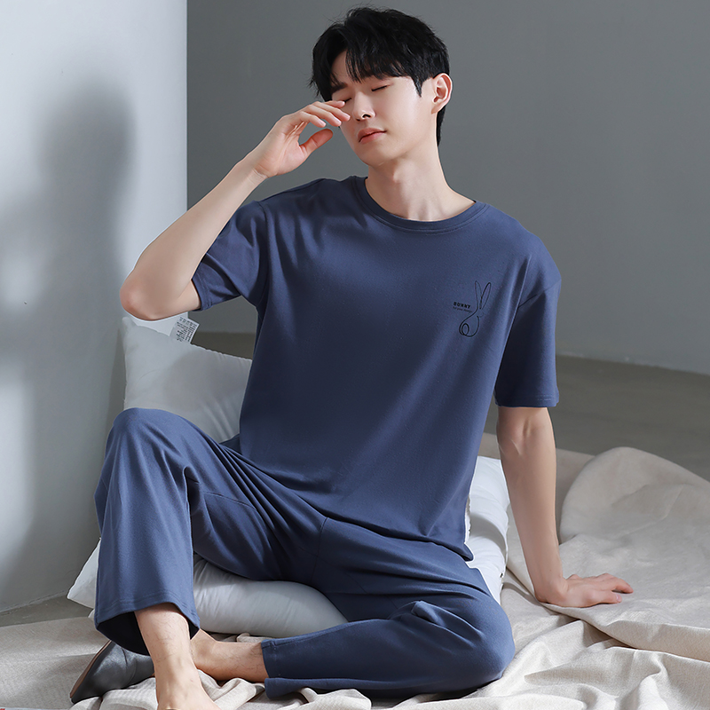 派邦奴男纯棉透气睡衣短袖家居服