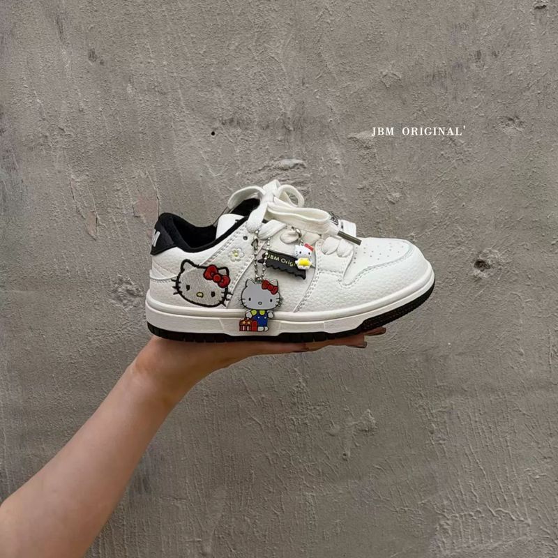 2025冬款新品JBM儿童潮鞋加绒保暖皮面男女童防滑运动板鞋小白鞋