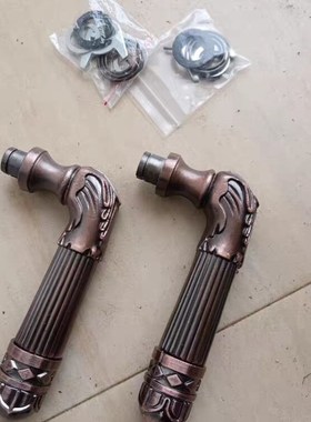 家用大门锁执手双活加厚门把手B手拉入户仿红铜门防盗门手柄大全