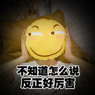 尚萌滑稽脸抱枕害怕脸表情包靠枕动漫周边定制沙发小抱枕恶搞公仔