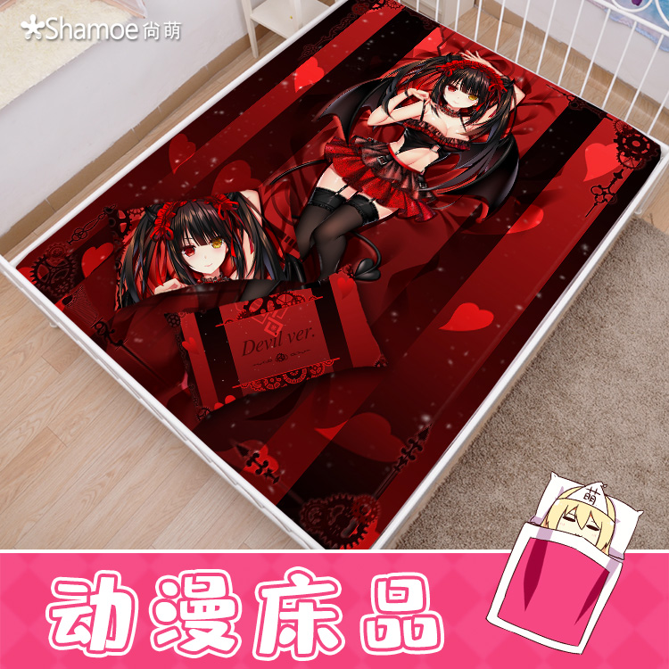 约会大作战时崎狂三泳装满破动漫周边学生宿舍单人床被套枕套床单