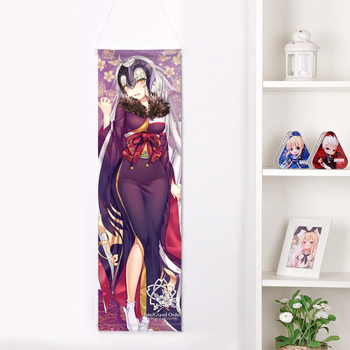 尚萌Fate go和服黑贞德saber巴御前FGO动漫周边日式等身卷轴挂画
