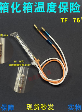 TF76度10A除霜冰柜冰箱金属温度保险丝二线化霜保护器通用型配件