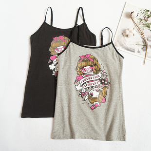 带胸衬可外穿7572 大童免穿文胸背心女童吊带夏装 童装 少女装