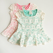 女童蕾丝短袖 130cm 儿童女孩宝宝可爱洋气110 上衣夏装 公主童装