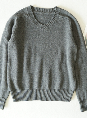 童装外贸长袖毛衣针织衫纯棉上衣V领套头130-150cm中大童男孩S61