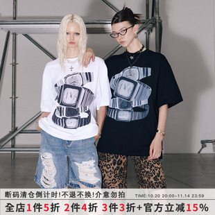 短袖 复古手表美式 T恤女纯棉打底衫 新款 百搭上衣 SUMIYAKI 夏季