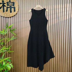【多股织造工艺】大码裙子春秋无袖长裙连身裙针织吊带连衣裙女款