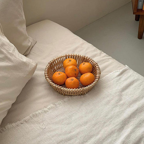 日韩博主同款手工编织水果篮