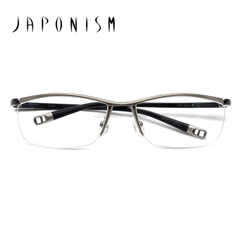 日本品牌JAPONISM加朋尼斯眼镜框纯钛手工半框男款近视镜架 JN664