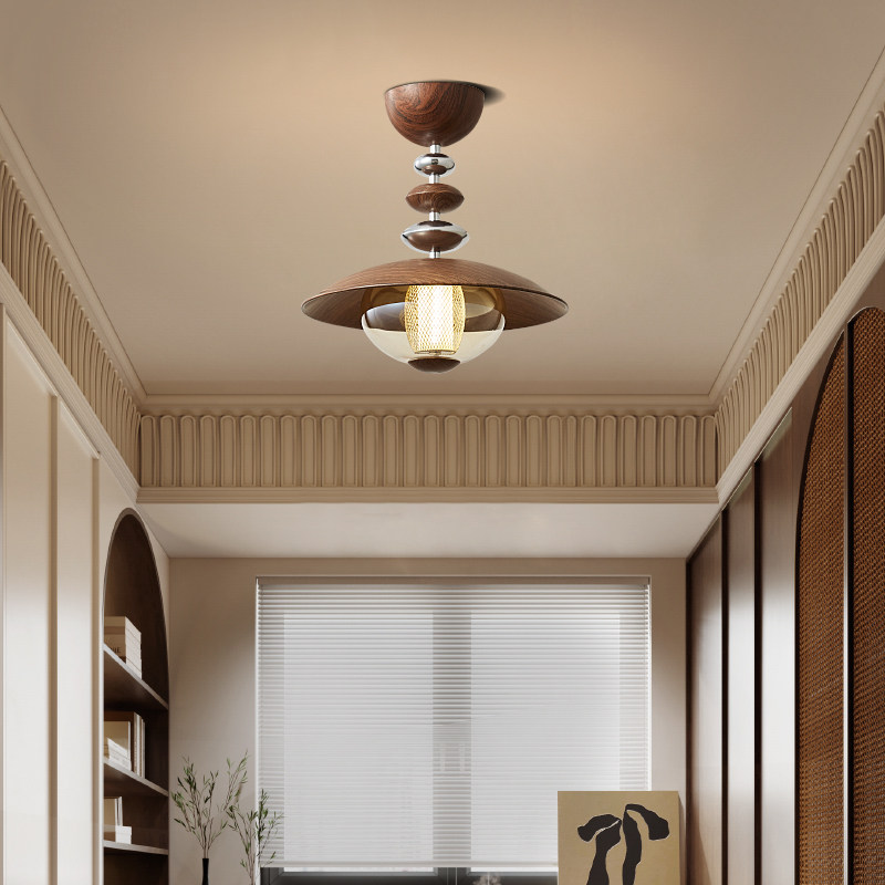 法式中古风过道吸顶灯创意个性设计师玄关走廊玻璃厨卫阳台艺术灯