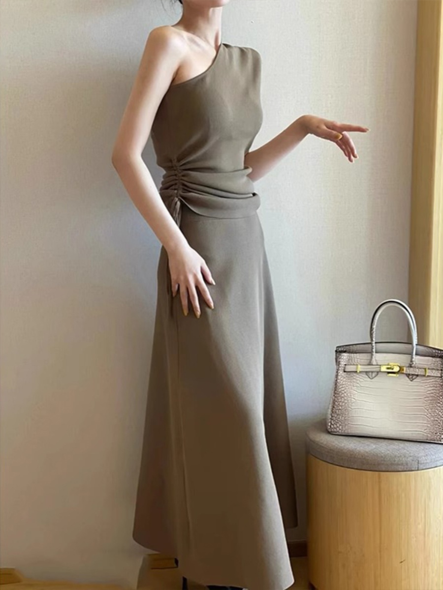 Spring advanced long skirt, dress, french style, high-quality style, fitted Spring advanced long skirt, dress, french style, high-quality style, fitted