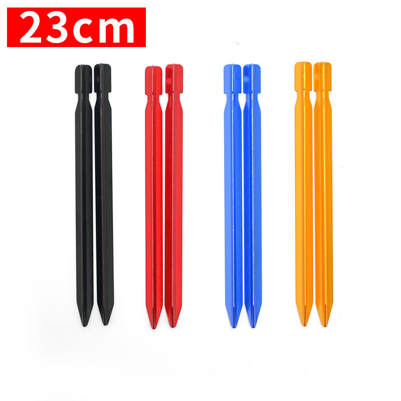 户外超轻三棱钉铝合金帐篷配件加强型 三棱v型地钉地丁23cm无绳款