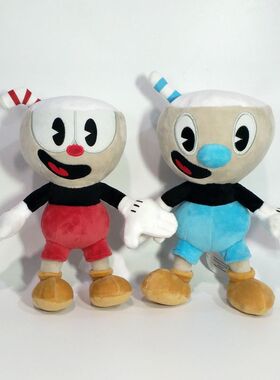 茶杯头大冒险茶杯头Cuphead马克杯人Mugman公仔毛绒玩具玩偶礼物