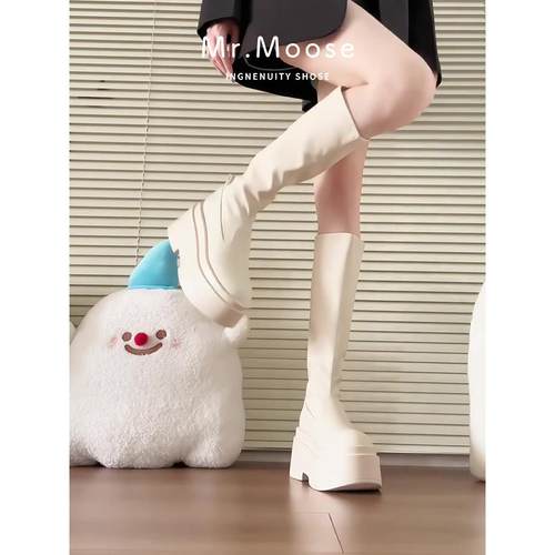 厚底骑士靴女2025新款秋冬