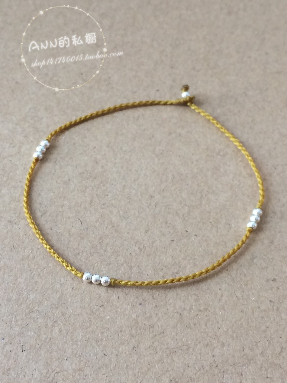 ¡¾ÉúÉú²»Ï¢¡¿ÈÈÂôÃñ×å·ç¾«±à0.8mm¾ÞϸËÄÏà½áS990ÒøÖéÊÖÉþ½ÅÁ´