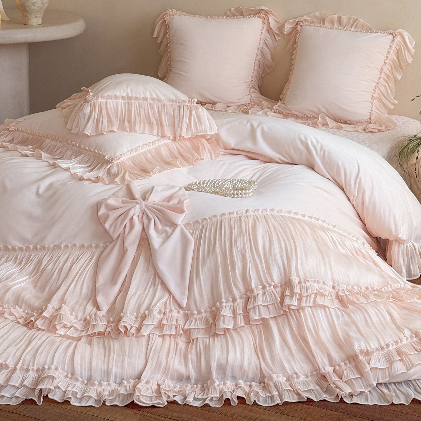 法式公主风冬季260G婴儿绒四件套