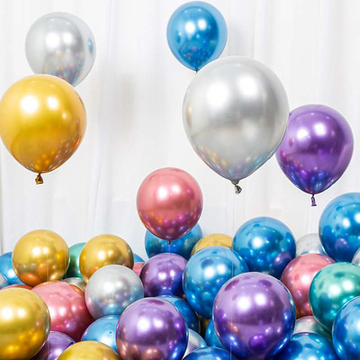 生日派对场景布置加厚金色气球