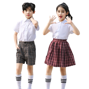 深圳市小学生校服礼服统一短袖夏装套装长袖衬衫毛衣西裤秋冬季