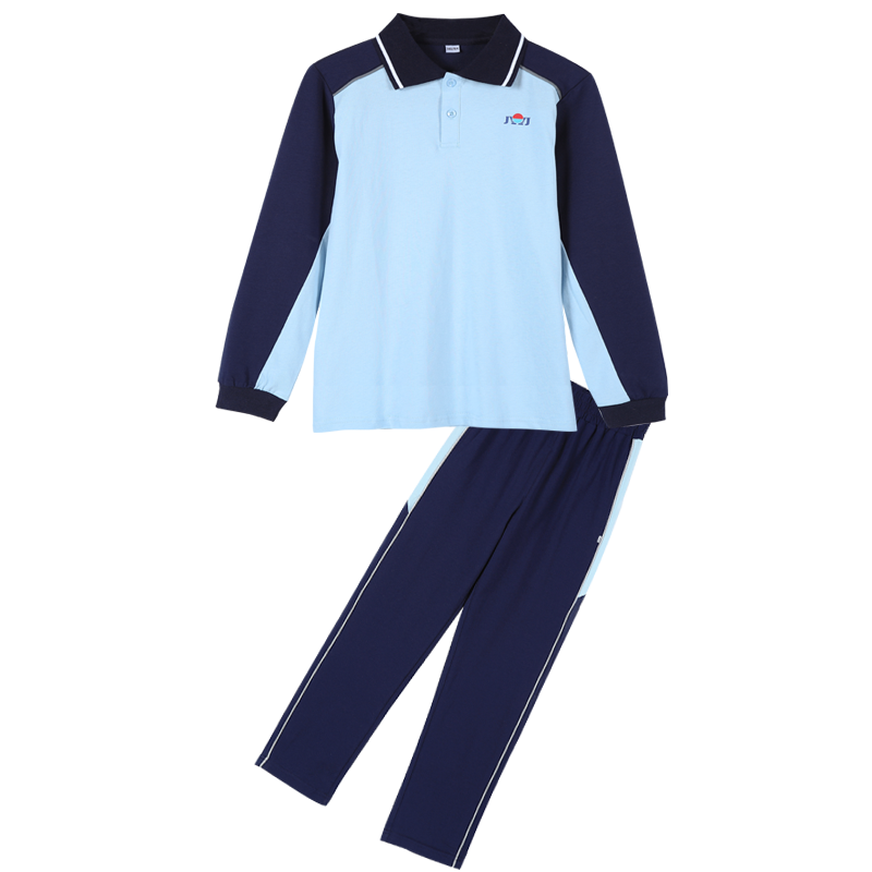 珠海市小学生校服金湾区短袖夏装长袖校服裤春秋装纯棉班服外套