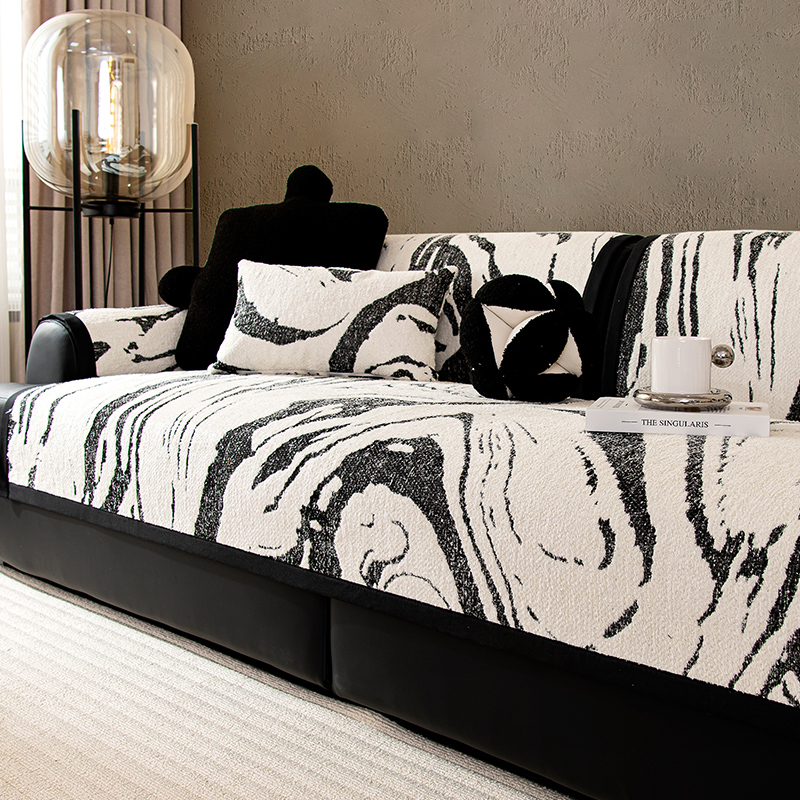 雅颜北极绒简约风亲肤舒适沙发垫