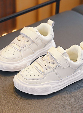 真皮儿童运动鞋小白鞋2025春新款男女童白色板鞋休闲鞋学生单鞋