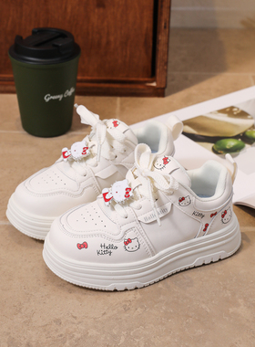 春新款卡通女童小白鞋休闲板鞋2026学生低帮单鞋儿童运动鞋轻便