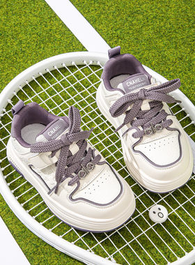 春新款儿童小白鞋轻便学生休闲板鞋2026中大童女童运动鞋百搭