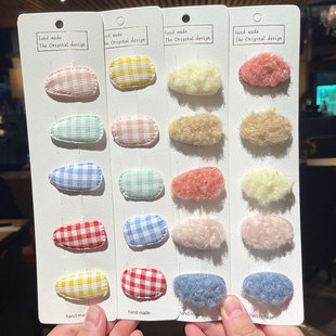 儿童头饰秋冬毛茸茸网红bb夹发夹小号卡子不伤发宝宝可爱女童发饰