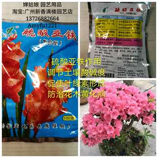 硫酸亚铁颗粒 绿萝栀子花富贵树黄叶病发财树肥料 黄化病铁肥花肥