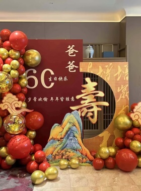 80大寿宴老人生日场景装饰布置背景墙KT板定制70岁过寿装饰品条幅