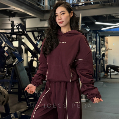 超绝收腰TEVEO运动卫衣连帽男女