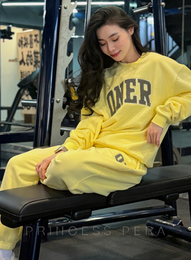 甜梨 OnerActive圆领卫衣套装 秋冬加绒保暖运动健身卫衣卫裤男女