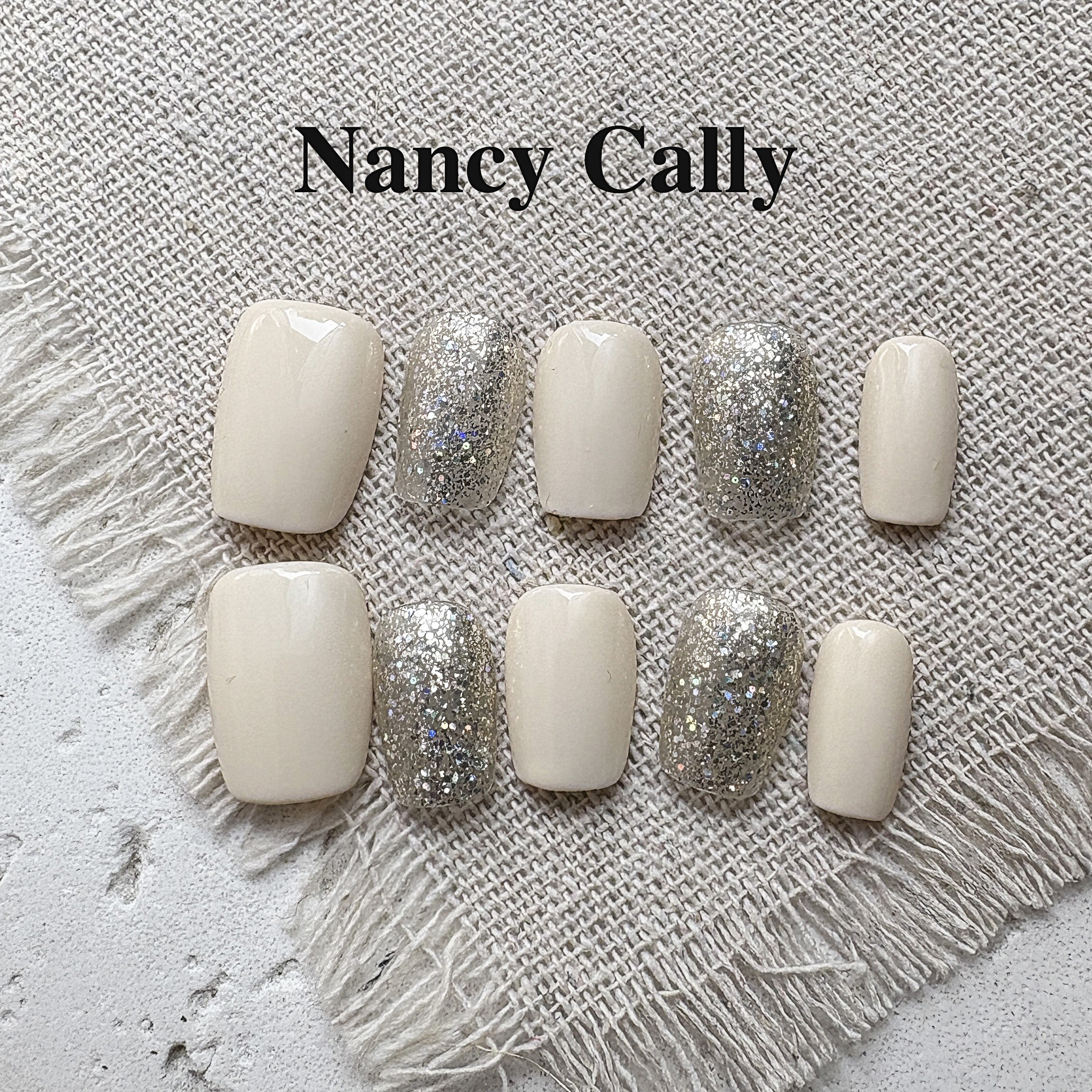 【跳色22】拼色撞色纯色穿戴甲显白通勤简约短甲定制