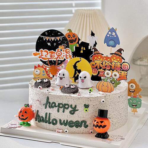 蜘蛛蝙蝠Halloween南瓜幽灵摆件