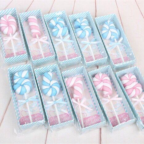 儿童派对用品创意生日礼物蜡烛可爱蓝色胖数字蜡烛棉花糖蜡烛粉色