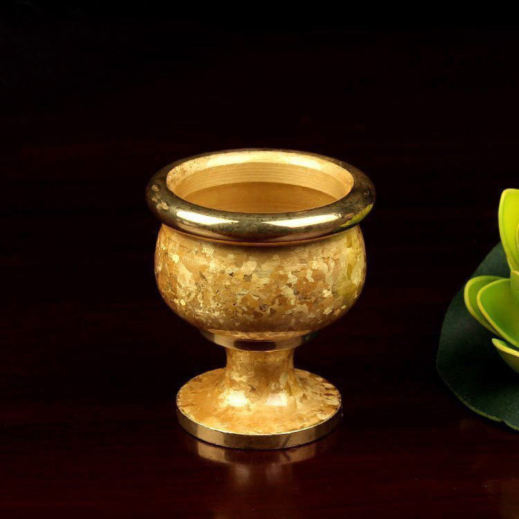 台湾纯铜 结晶工艺 供水杯供佛杯净水杯圣水杯财神酒杯家用供佛