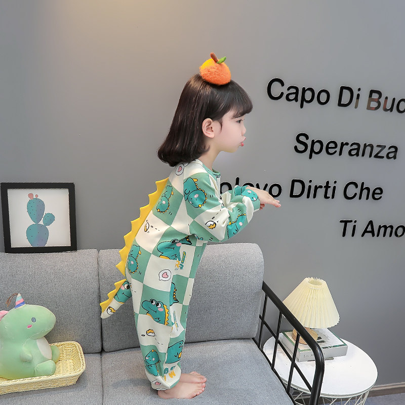 连体睡衣春秋纯棉卡通动物睡袋