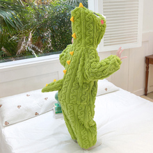 儿童连体睡衣秋冬季珊瑚绒加厚一岁婴儿宝宝睡袋男童小恐龙珊瑚绒