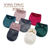 椭圆底丝绒金扣袋珠宝首饰袋按扣包装 袋礼品袋文玩手链收纳袋饰品