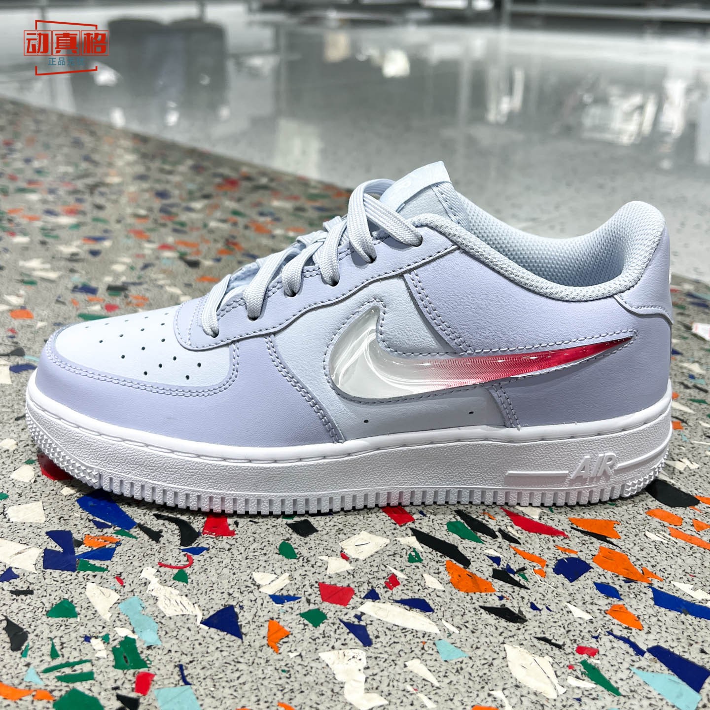 NIKE耐克大童鞋2026秋款空军一号时尚变色大勾运动板鞋IR0595-001