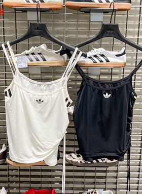 adidas阿迪达斯三叶草女子修身透气千禧辣妹风无袖吊带背心KW4524