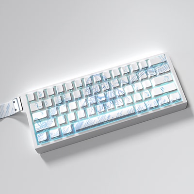 原厂中野三玖二次元键帽侧刻透光PBT热升华适配64/68 Ez63 ace60