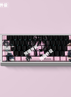 原厂 蕾塞侧刻透光键帽PBT适配61/68/75/87 wooting60he/美加狮68