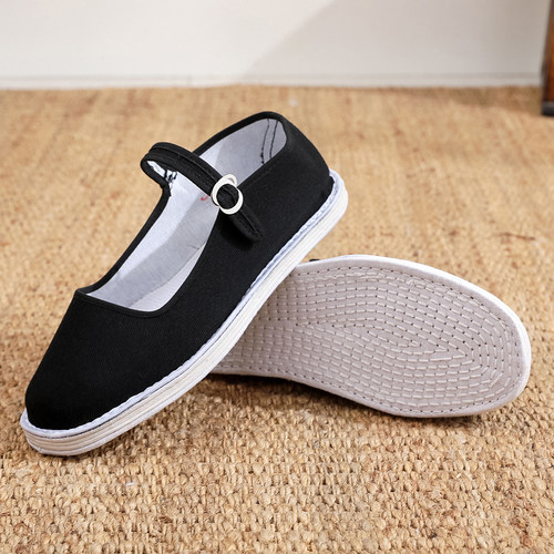 老北京布鞋女千层底透气吸汗黑布鞋酒店宾馆上班工作鞋礼仪散步鞋