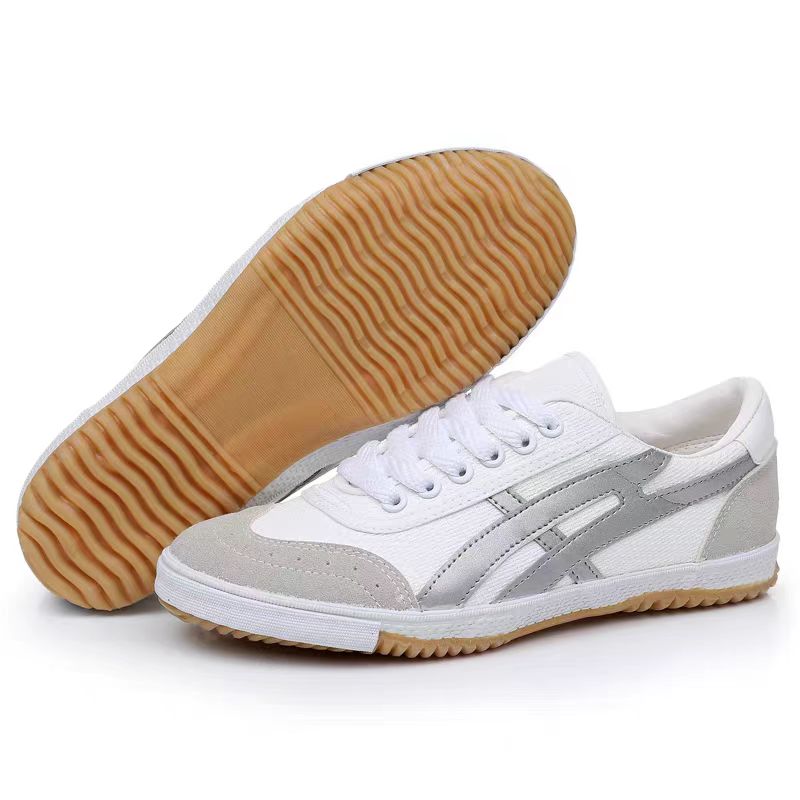 牛筋底男女款低帮帆布鞋学生田径训练鞋轻便耐磨运动鞋软底工作鞋