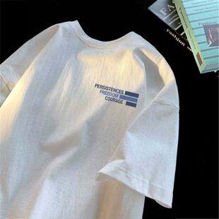 百搭半袖 t恤男女夏季 上衣潮 品牌外贸出口纯棉短袖 广州十三行原单