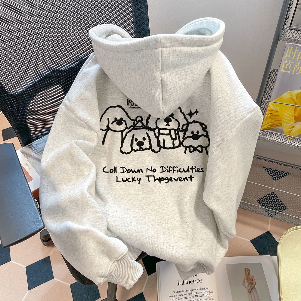 连帽卫衣男女秋冬带帽外套潮