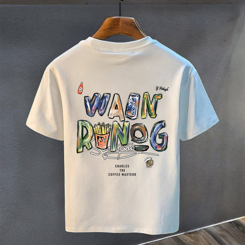 品牌出口外贸专柜撤回~潮牌港风纯棉短袖t恤男女夏季个性半袖上衣